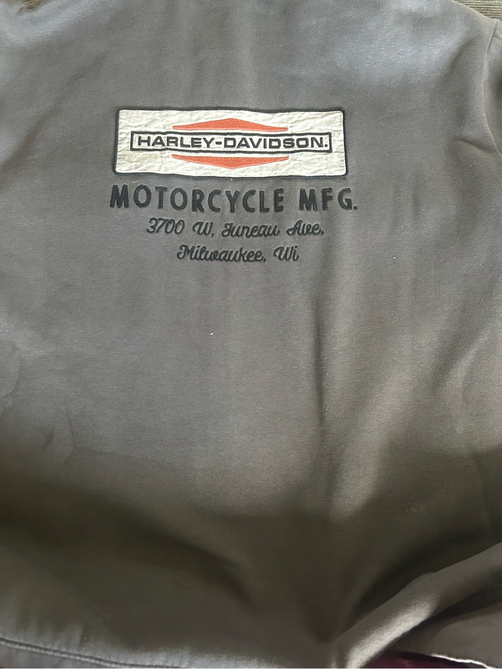 Harley Davidson Men’s Stacked Logo Chest Pocket Zip Front Jacket/Hoodie size XL - Picture 6 of 7